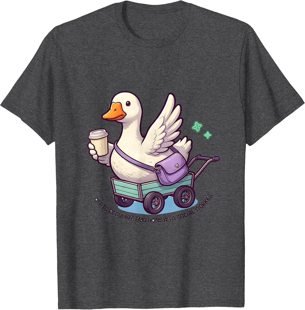 Off To Regulate Emotions As A Social Worker Funny T-Shirt - Dark Heather Grey