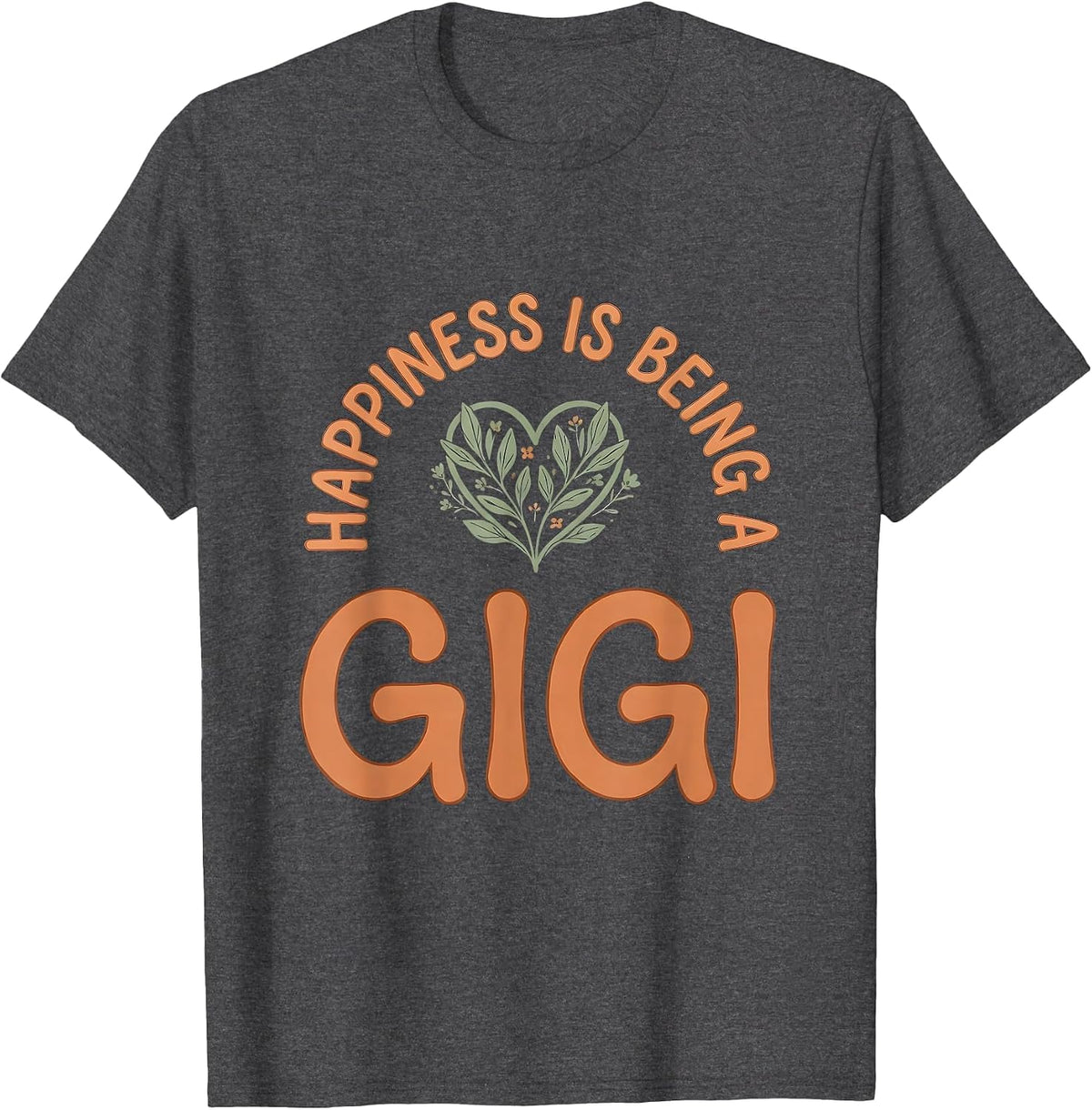 Men's Happiness Is Being A Gigi Boho Grandma Mother's Day T-Shirt - Dark Heather Grey