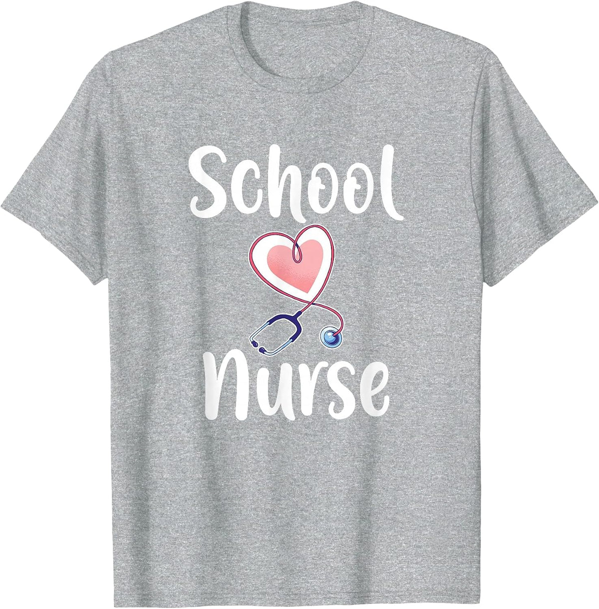 School Nurse T-Shirt - Heather Grey