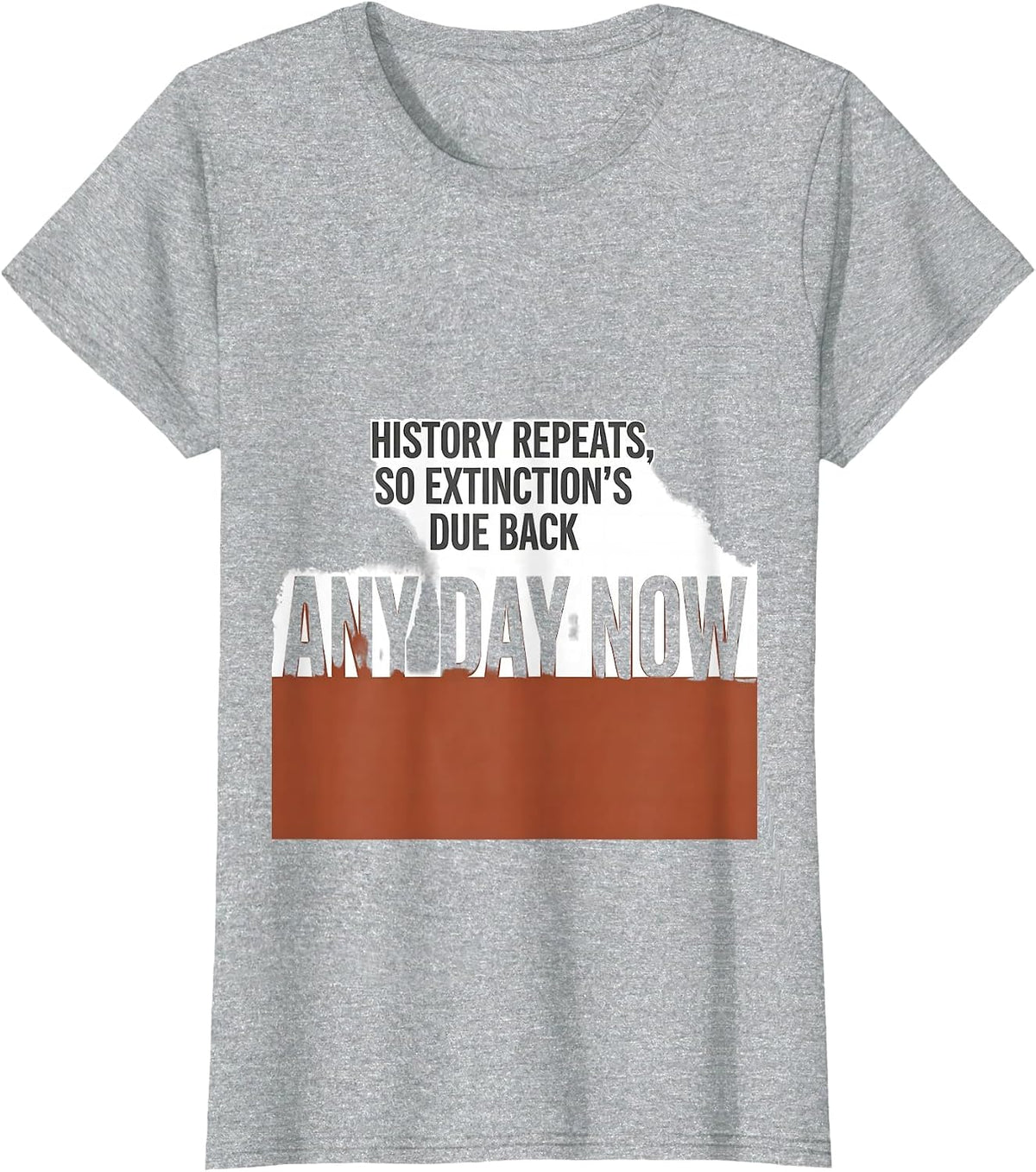 Women's History repeats, so extinction's due back any day now T-Shirt - Heather Grey
