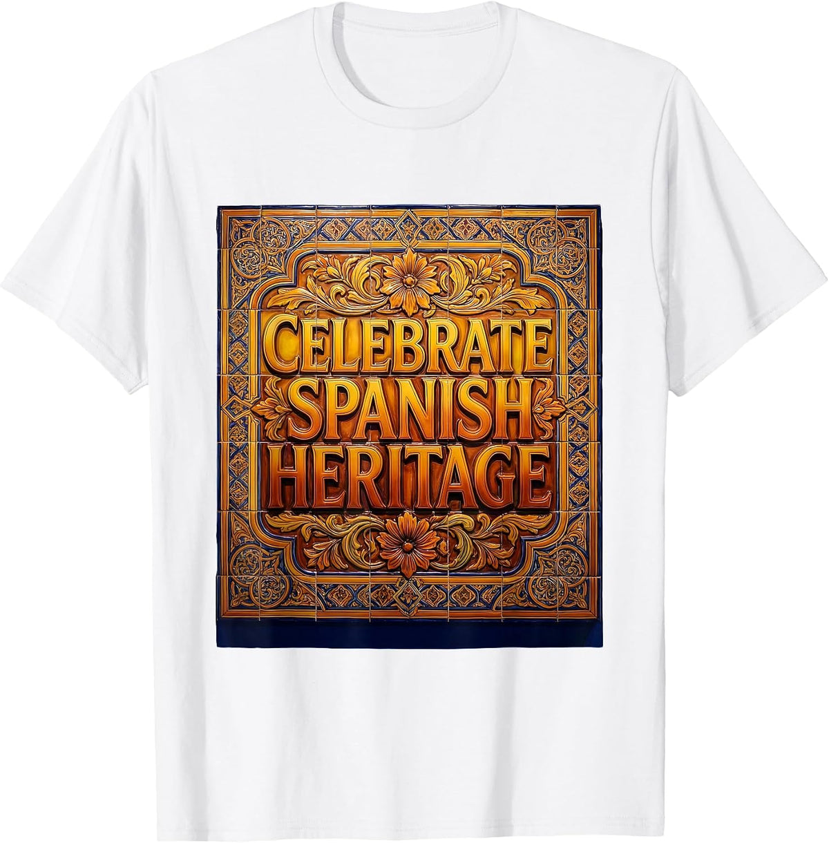Men's Celebrate Spanish Heritage Month Graphic Design T-Shirt - White