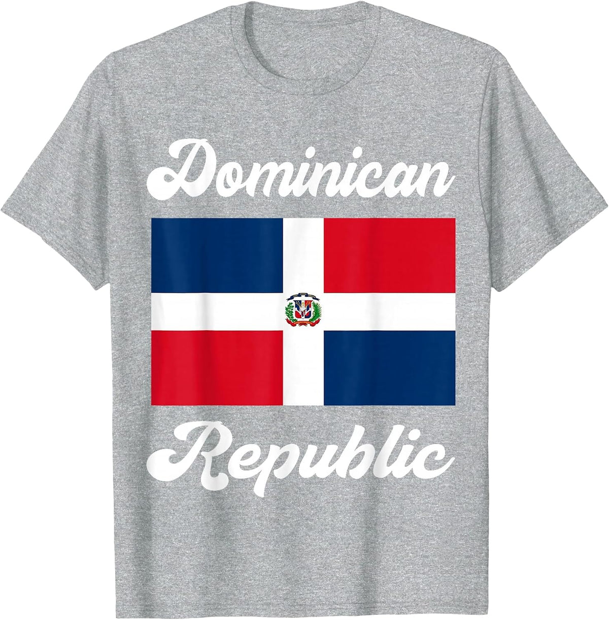 Dominican Republic Flag Pride T Shirt T-Shirt - Heather Grey