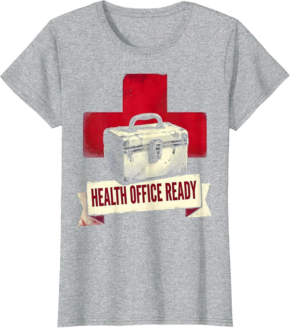 Health Office Ready School Nurse Design T-Shirt - Heather Grey