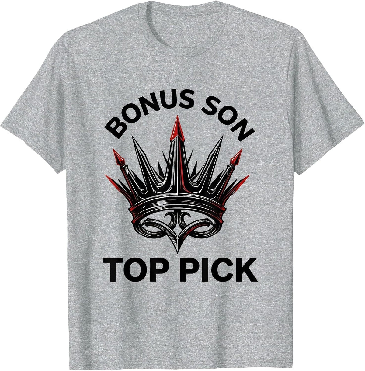 Men's Bonus Son Top Pick Favorite Son In Law Design T-Shirt - Heather Grey