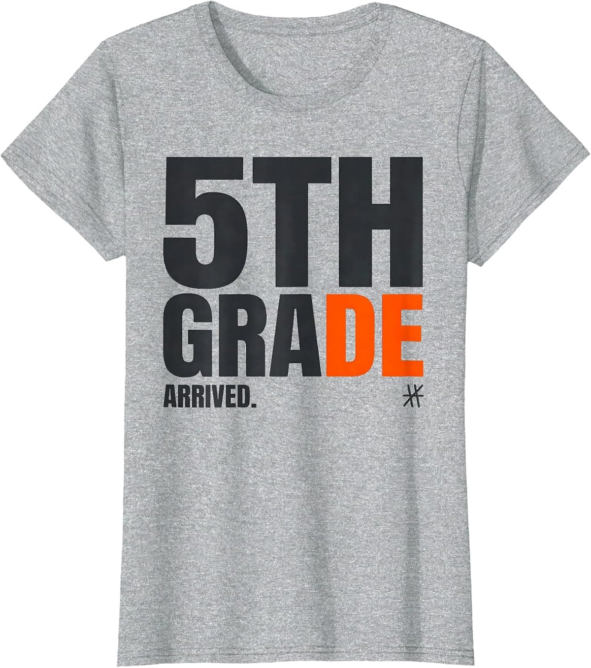 Women's 5th Grade Arrived Minimalist First Day Of School Teacher T-Shirt - Heather Grey