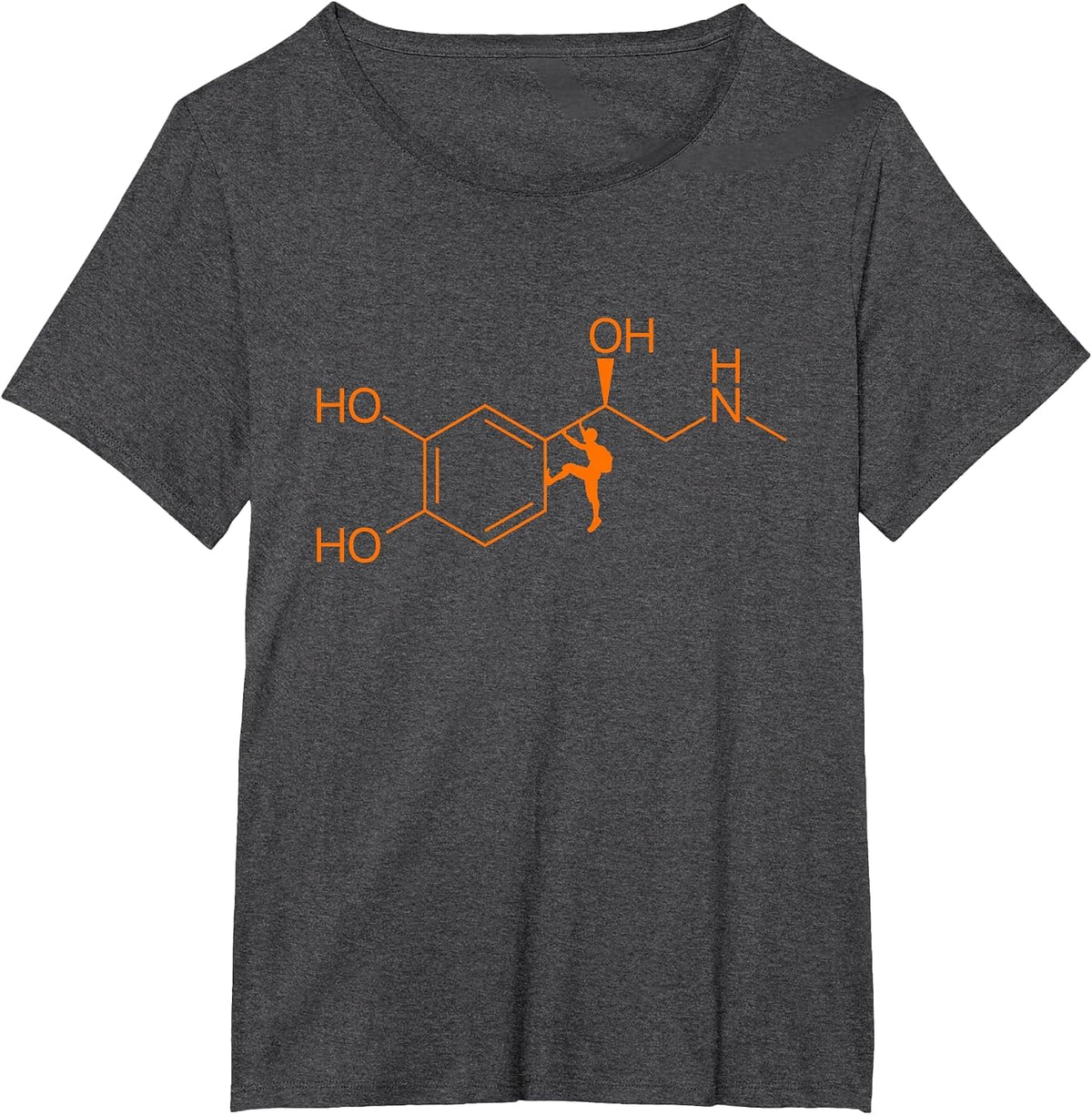 Funny Climbing Adrenaline Formula, Rock Climber T-Shirt - Dark Heather Grey