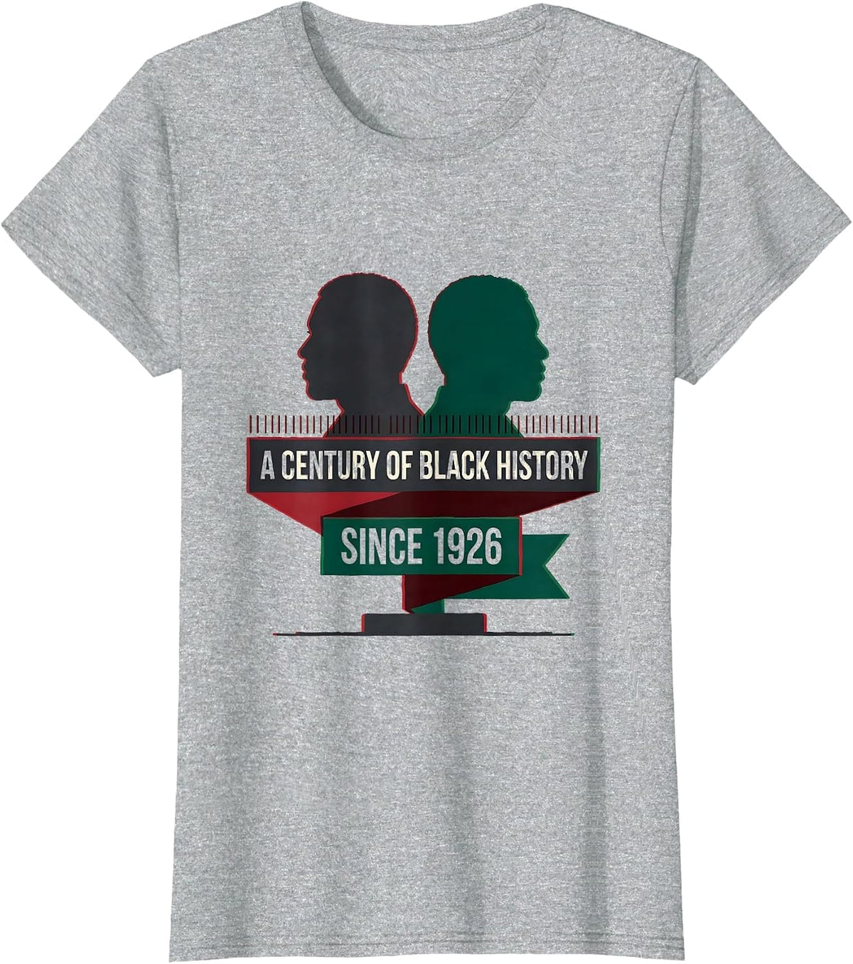 Women's A Century Of Black History Since 1926 Centennial Pride T-Shirt - Heather Grey