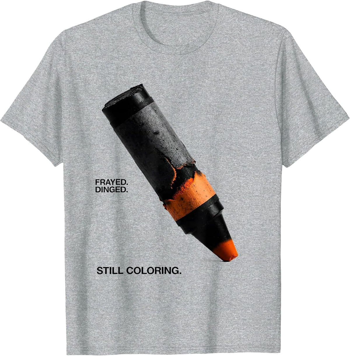 Men's Frayed. Dinged. Still Coloring Mental Health Awareness T-Shirt - Heather Grey