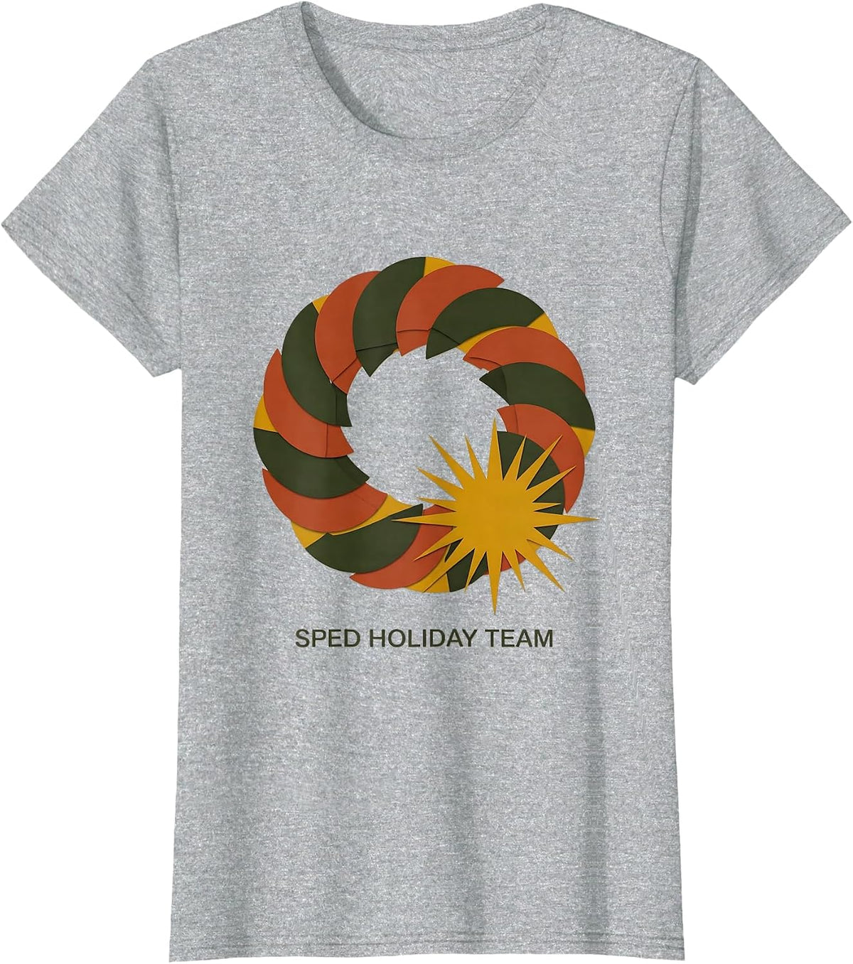 SPED Holiday Team Midcentury Modern Christmas Special Ed T-Shirt - Heather Grey