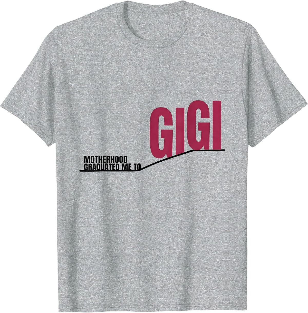 Men's Motherhood Graduated Me To Gigi Funny Grandma Gift T-Shirt - Heather Grey
