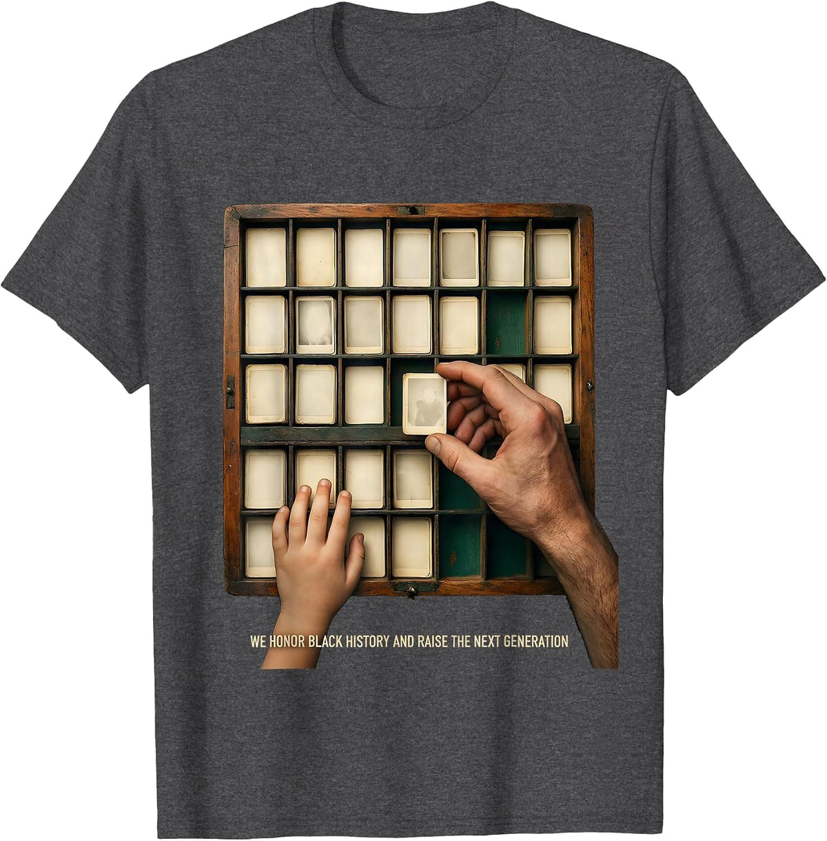 Men's We Honor Black History And Raise The Next Generation Vintage T-Shirt - Dark Heather Grey