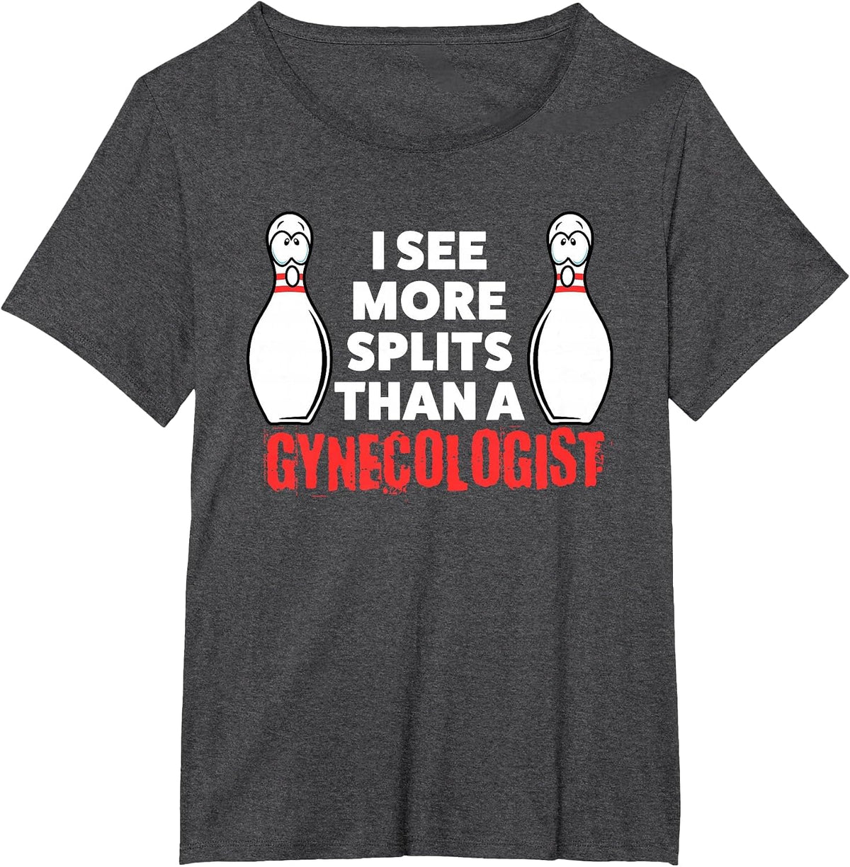 Funny Bowling Shirt for Men Husband Or Adults T-Shirt - Dark Heather Grey