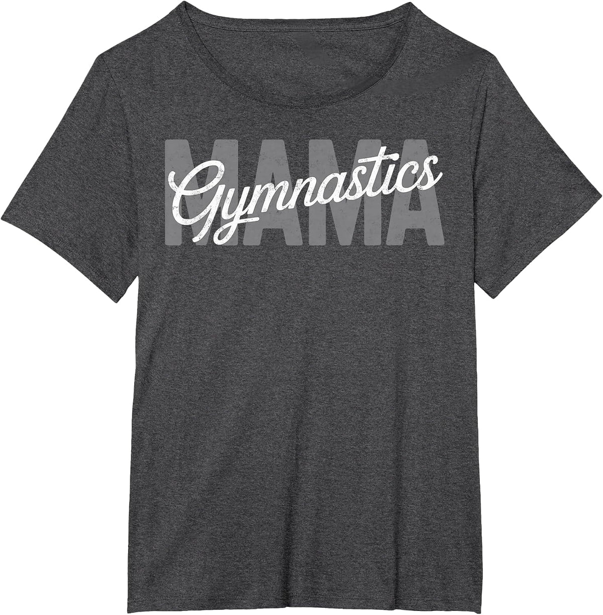 Vintage Gymnastics Mom Mama Rhythmic Gymnast Mother Tee T-Shirt - Dark Heather Grey