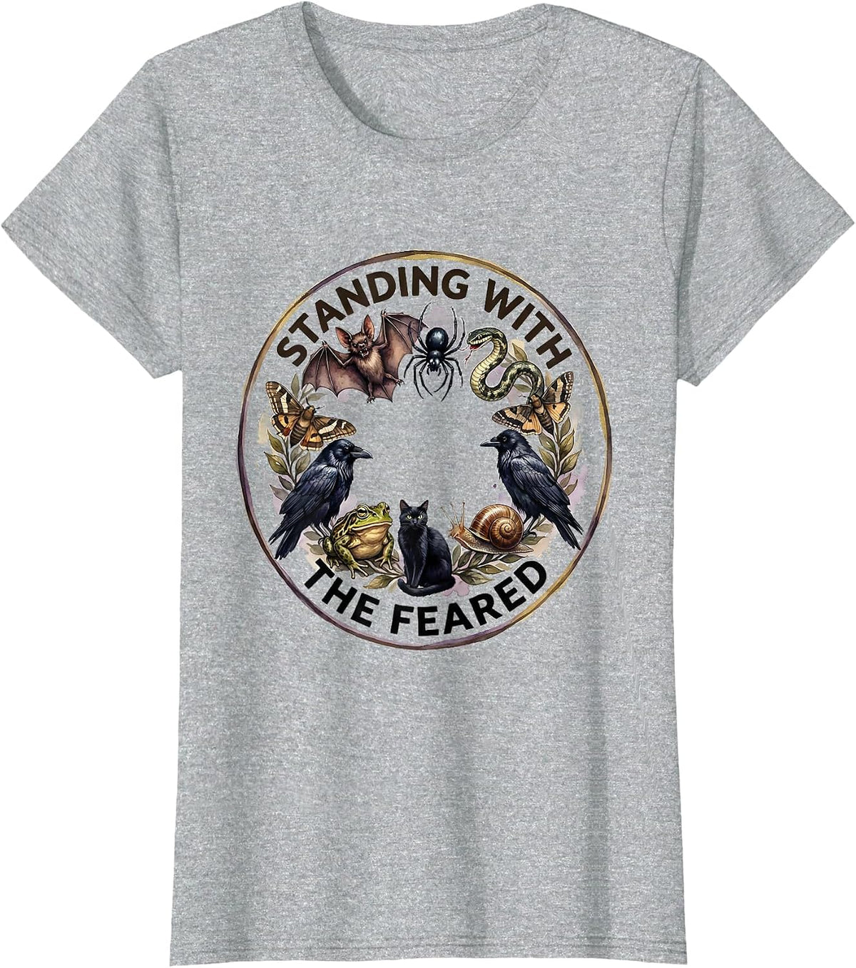 Standing With The Feared Watercolor Misunderstood Creatures T-Shirt - Heather Grey