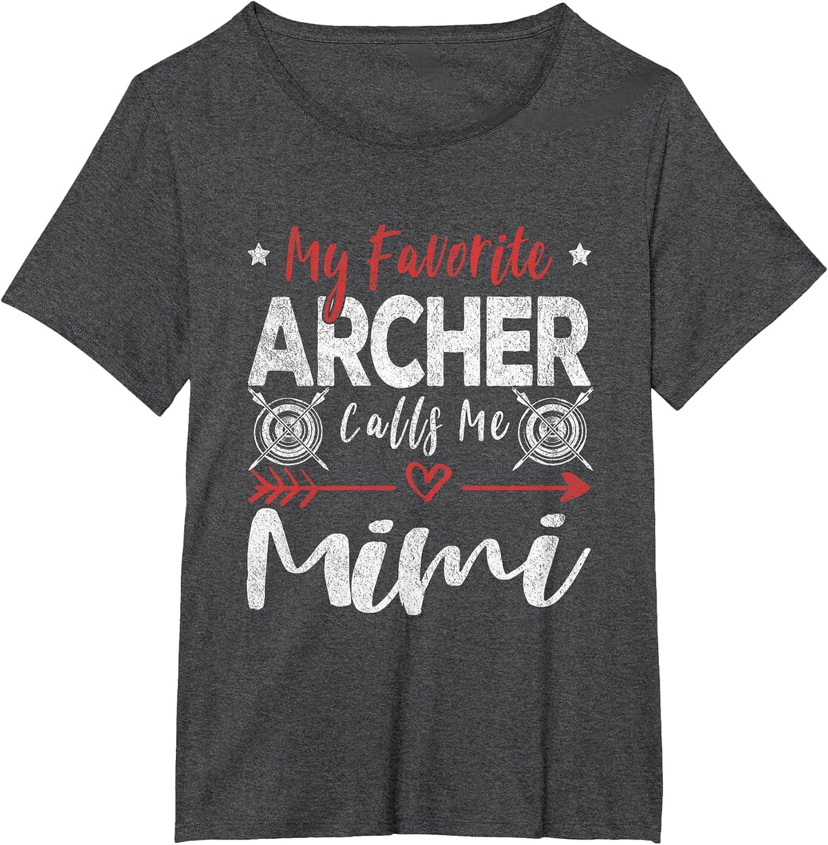 My Favorite Archer Calls Me Mimi Grandma Archery T-Shirt - Dark Heather Grey