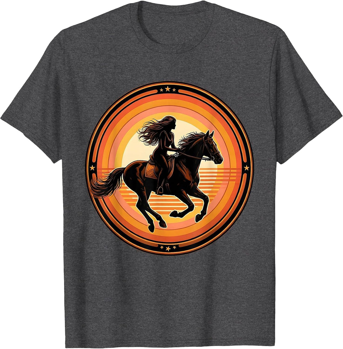 Im Literally Just a Girl Horse Riding Graphic T-Shirt - Dark Heather Grey