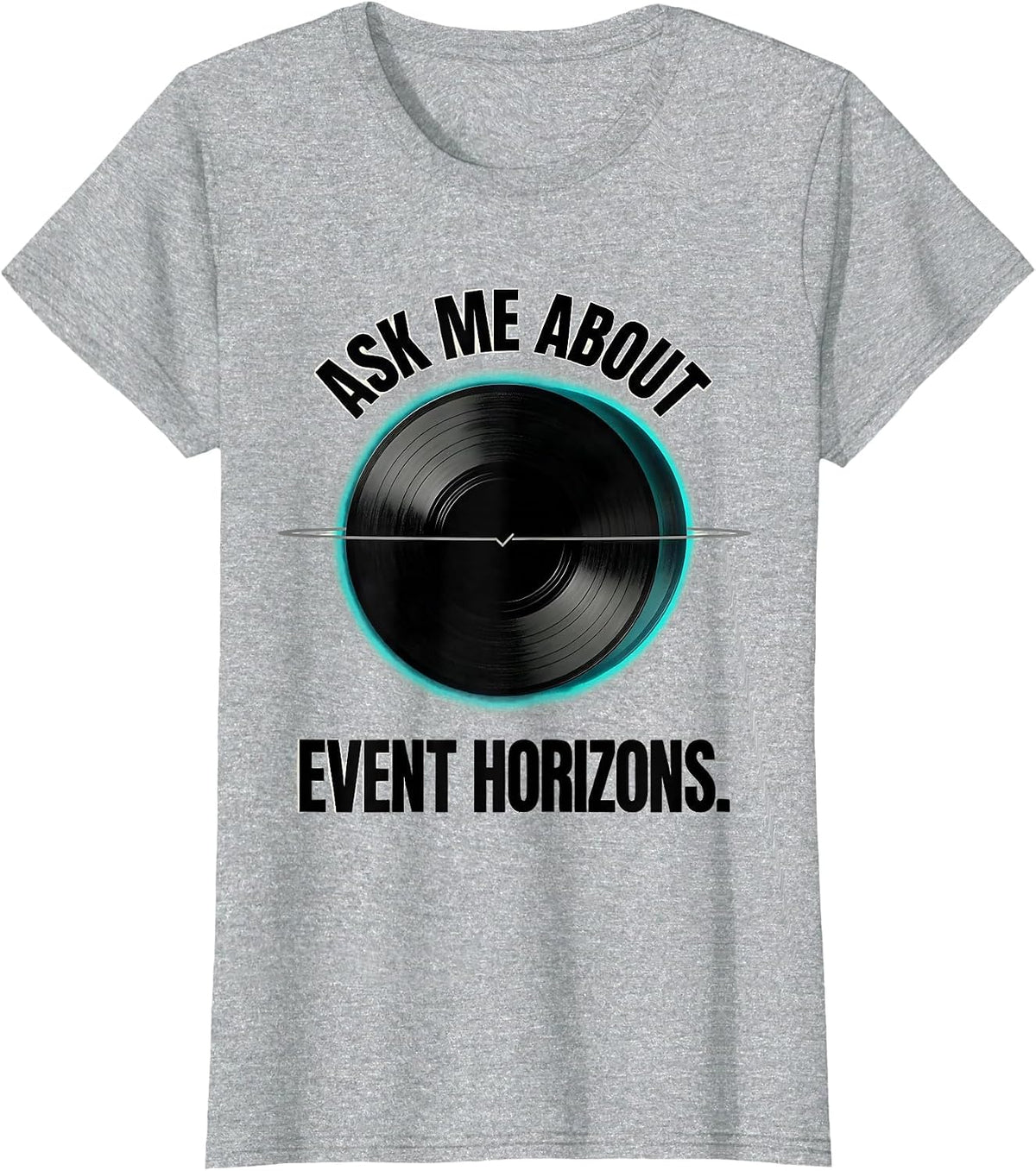 Ask Me About Event Horizons Retro Futurist Physics Diagram T-Shirt - Heather Grey