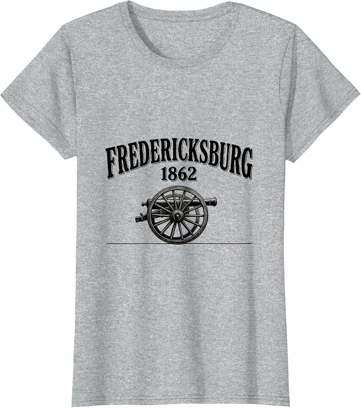 Fredericksburg 1862 Monochromatic Civil War History T-Shirt - Heather Grey