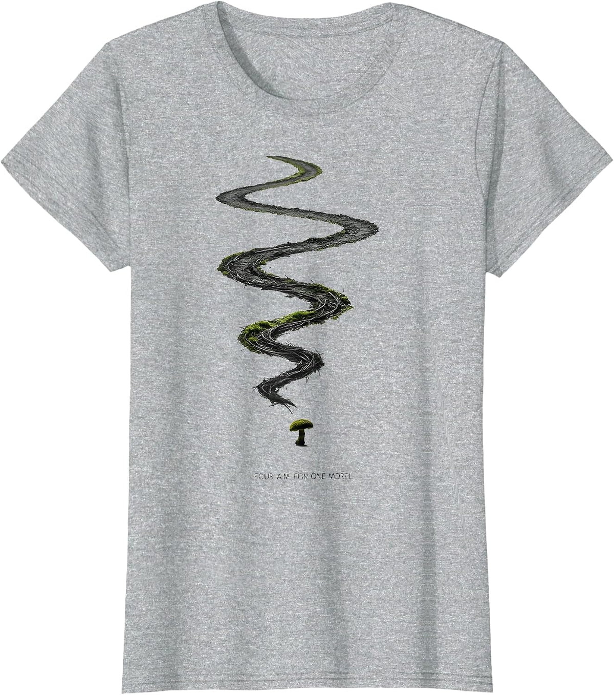 Four A.M. For One Morel Funny Mushroom Foraging Morel Hunter T-Shirt - Heather Grey