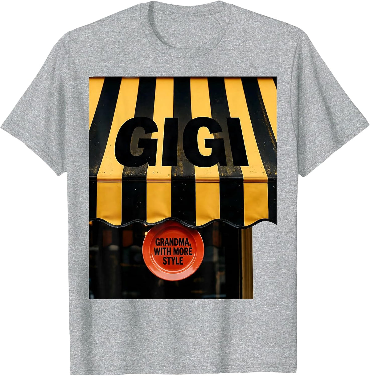 Men's Gigi Grandma With More Style Funny Grandmother Gift T-Shirt - Heather Grey