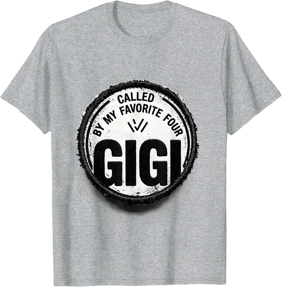 Men's Called Gigi By My Favorite Four Rubber Stamp Grandma Gift T-Shirt - Heather Grey