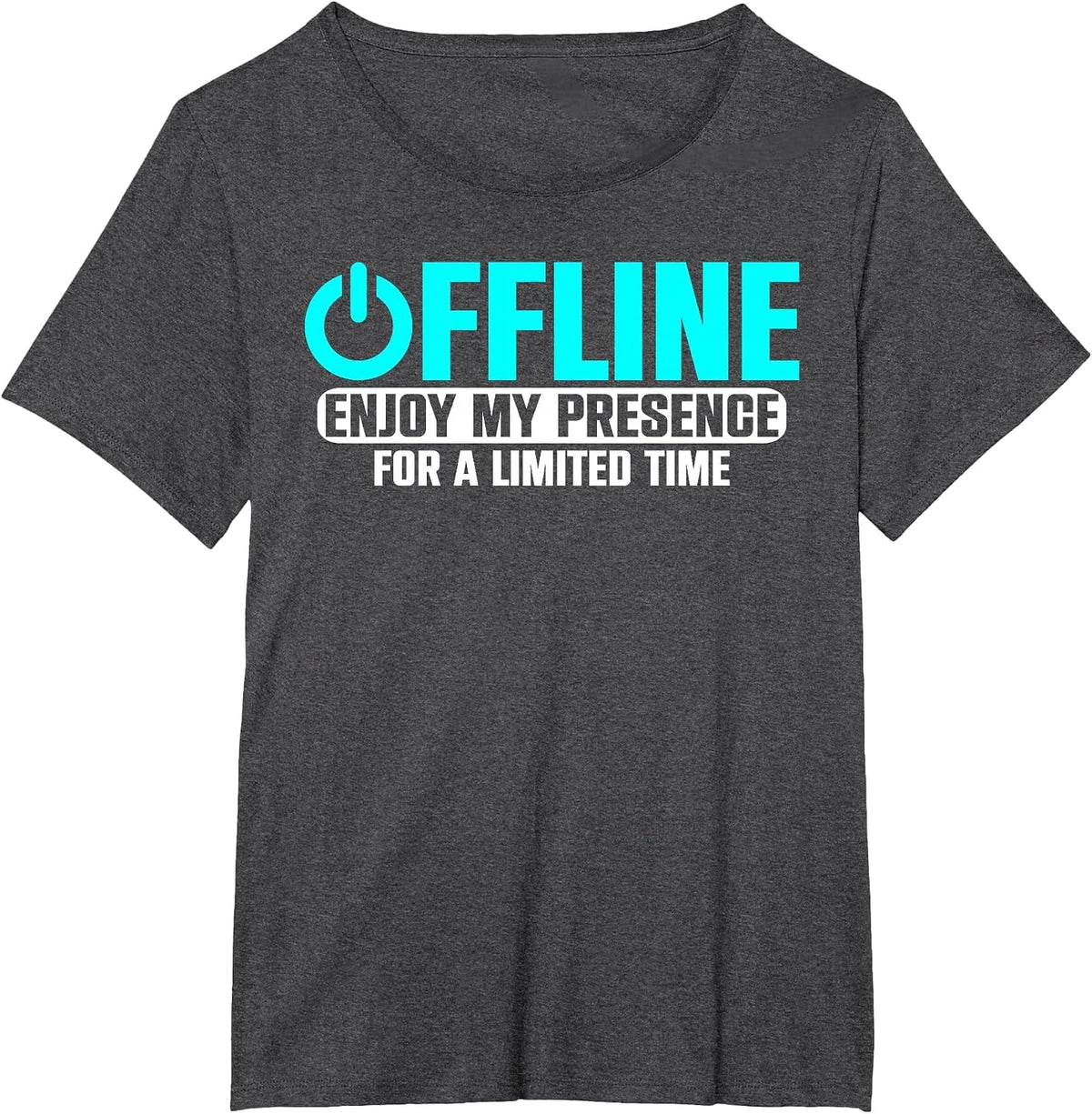 Offline Enjoy My Presence for A Time T-Shirt - Dark Heather Grey