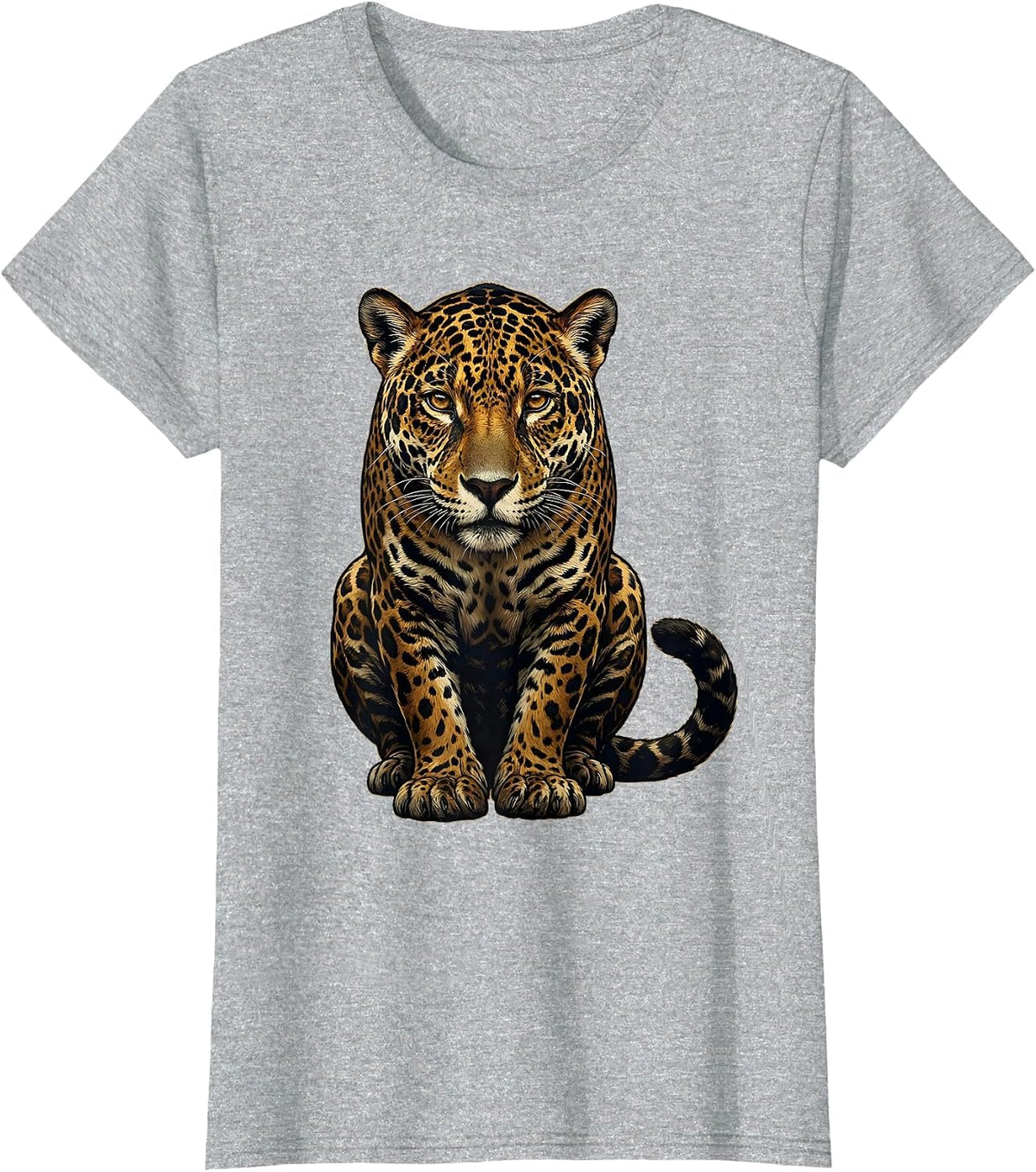 Women's Jaguar Big Cat Animal Lover Classic Car Enthusiast T-Shirt - Heather Grey
