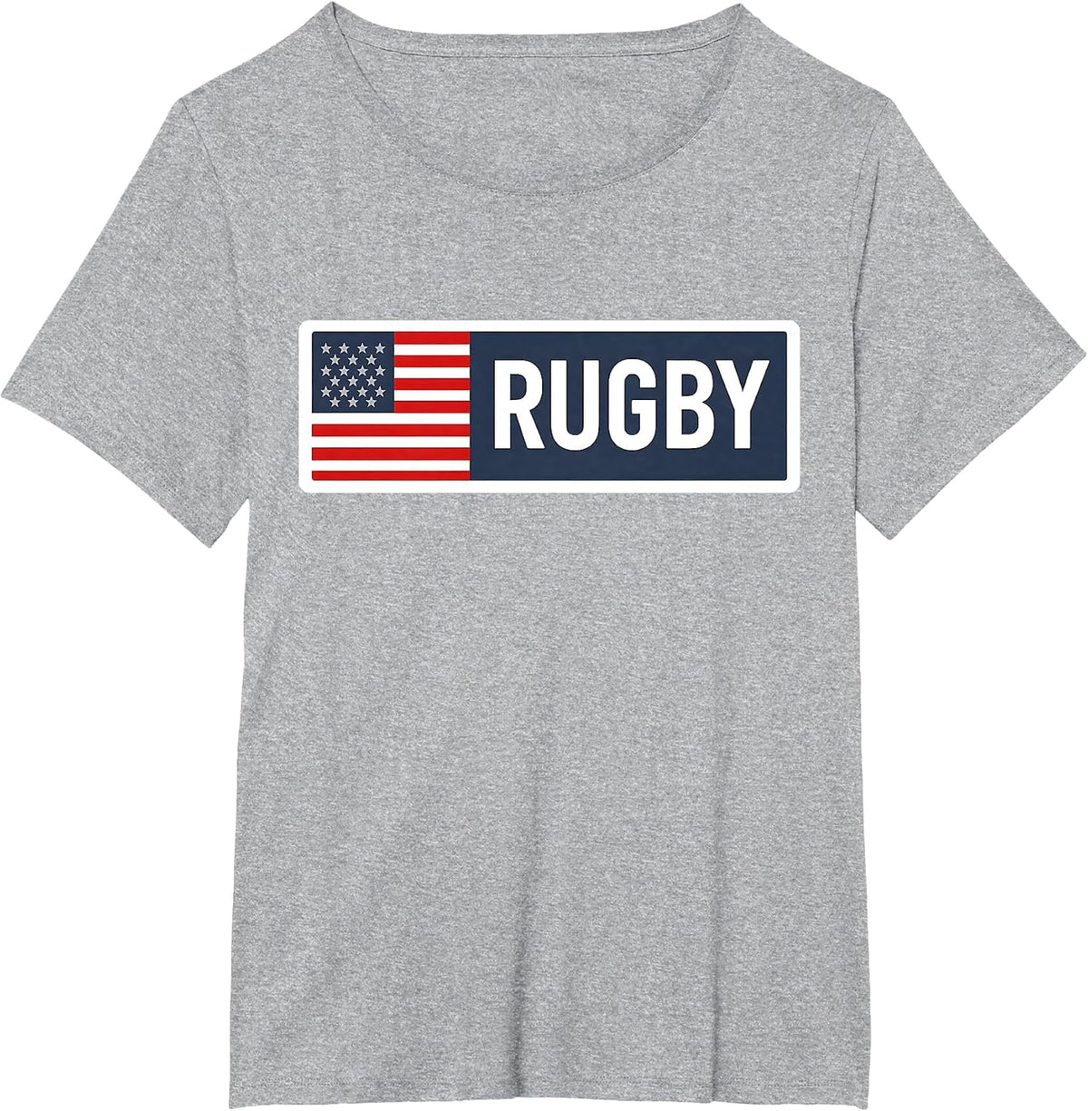 USA Rugby American Flag T-Shirt - Heather Grey