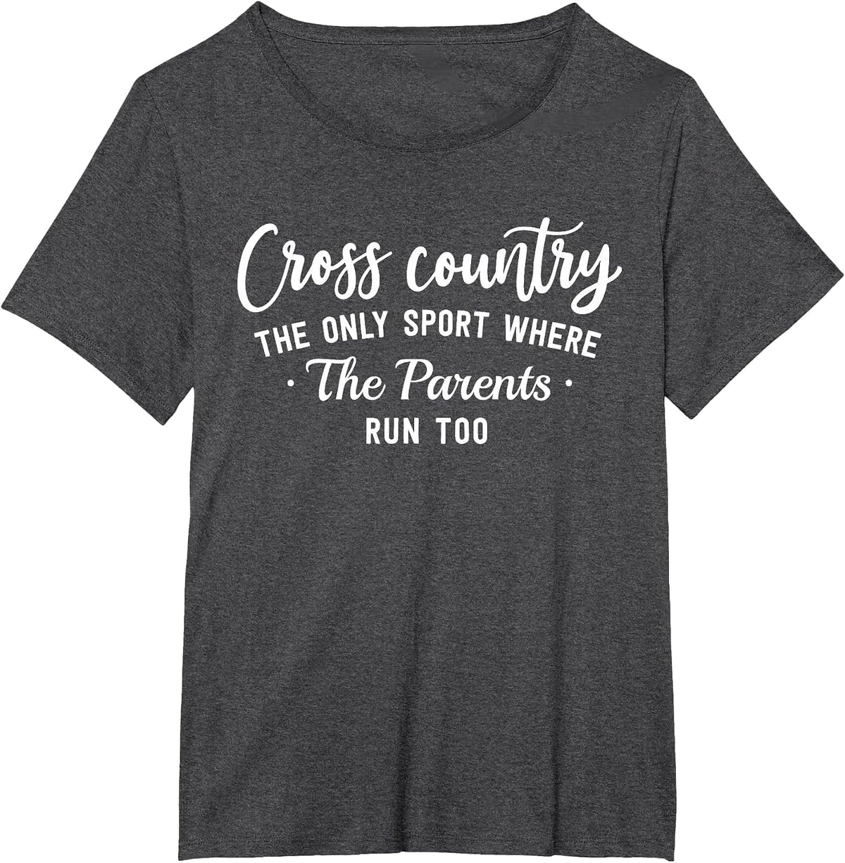 Cross Country Parent Funny Runner Tee for XC Mom Dad Coach T-Shirt - Dark Heather Grey