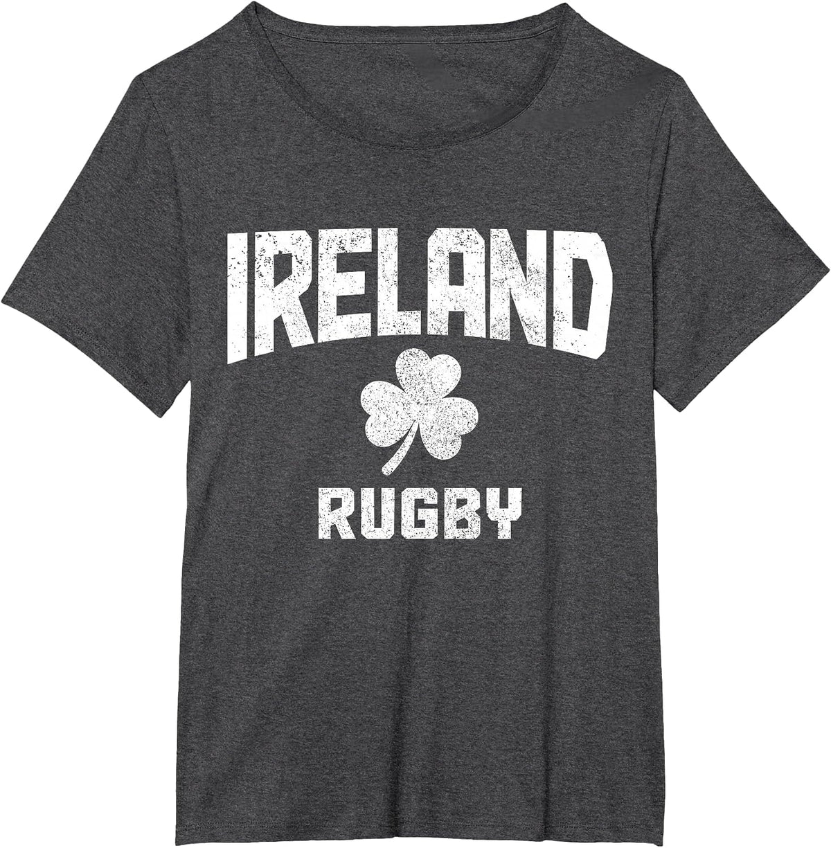 Ireland Rugby Irish Shamrock Green St Patricks Day T-Shirt - Dark Heather Grey