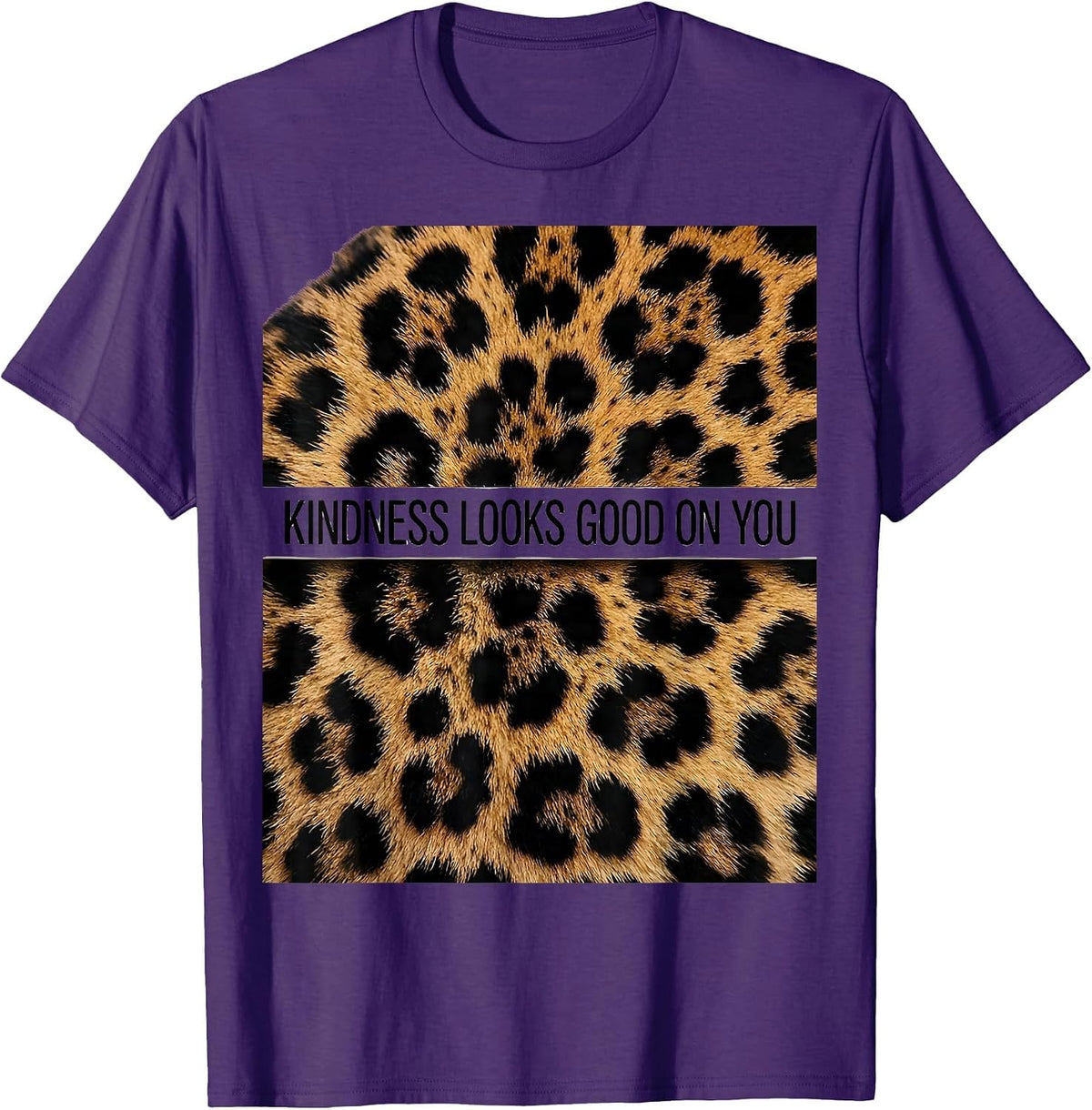 Men's Kindness Looks Good On You Positivity Design T-Shirt - Purple