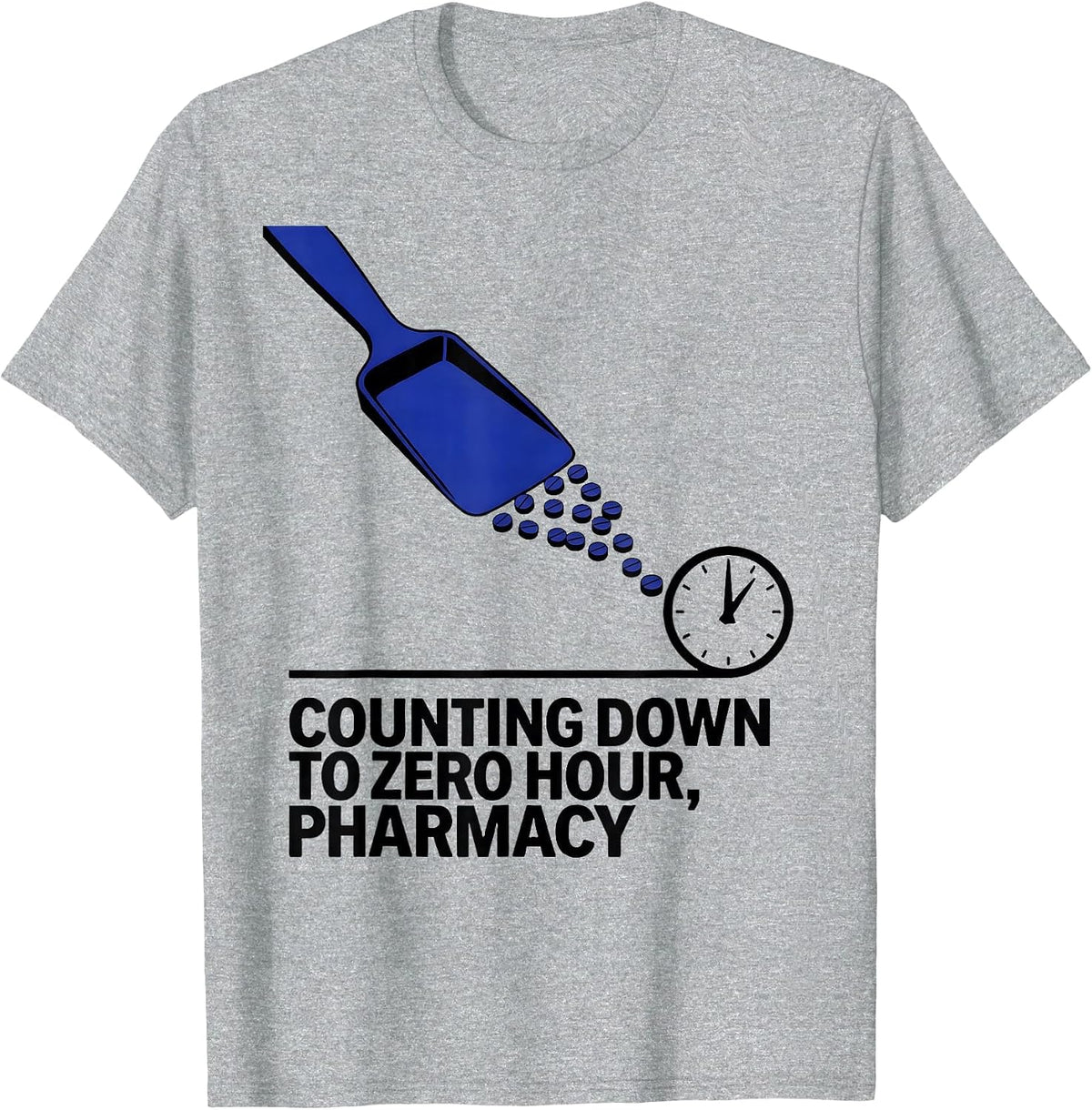 Men's Counting Down To Zero Hour Pharmacy Nurse New Year Shift T-Shirt - Heather Grey