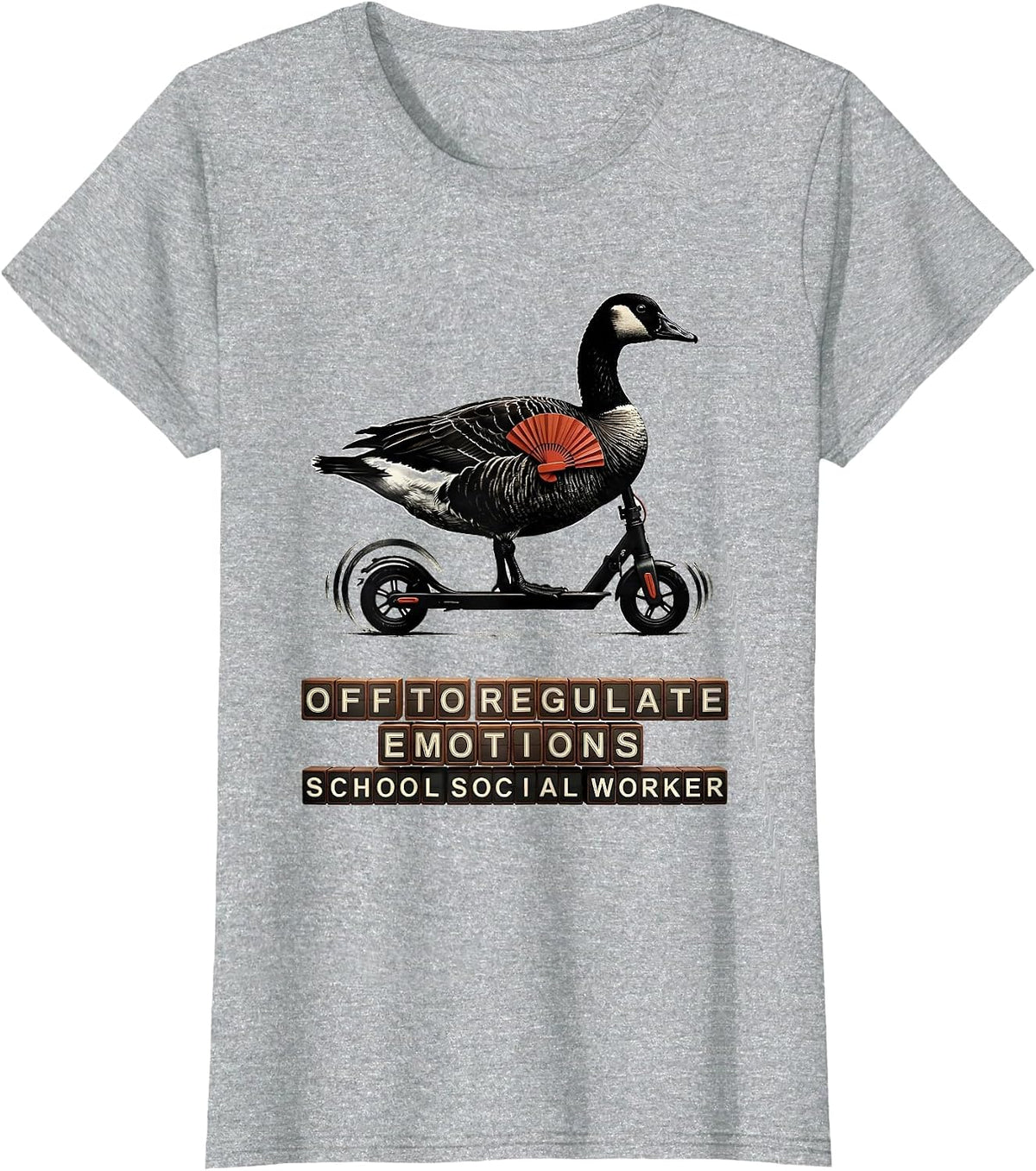 Off to Regulate Emotions School Social Worker T-Shirt - Heather Grey