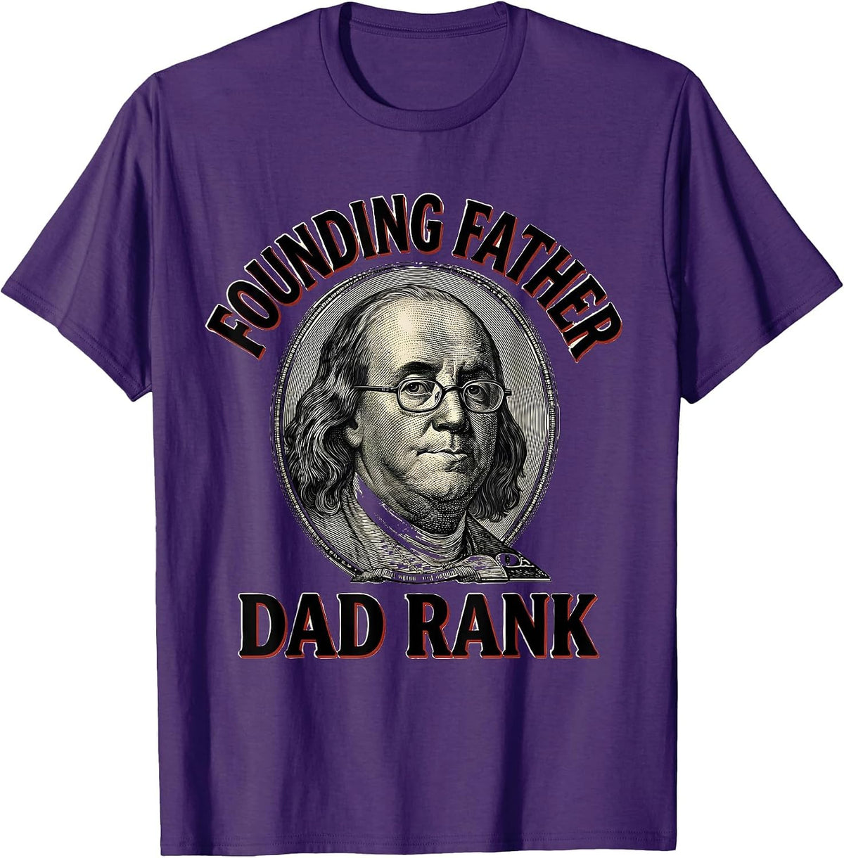 Men's Founding Father Dad Rank Funny History Teacher Founding T-Shirt - Purple