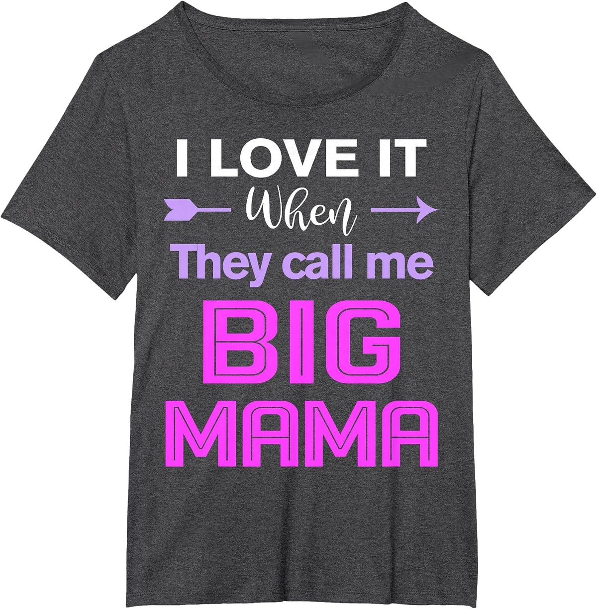 I Love it When They Call Me Big Mama Funny Mama Birthday T-Shirt - Dark Heather Grey