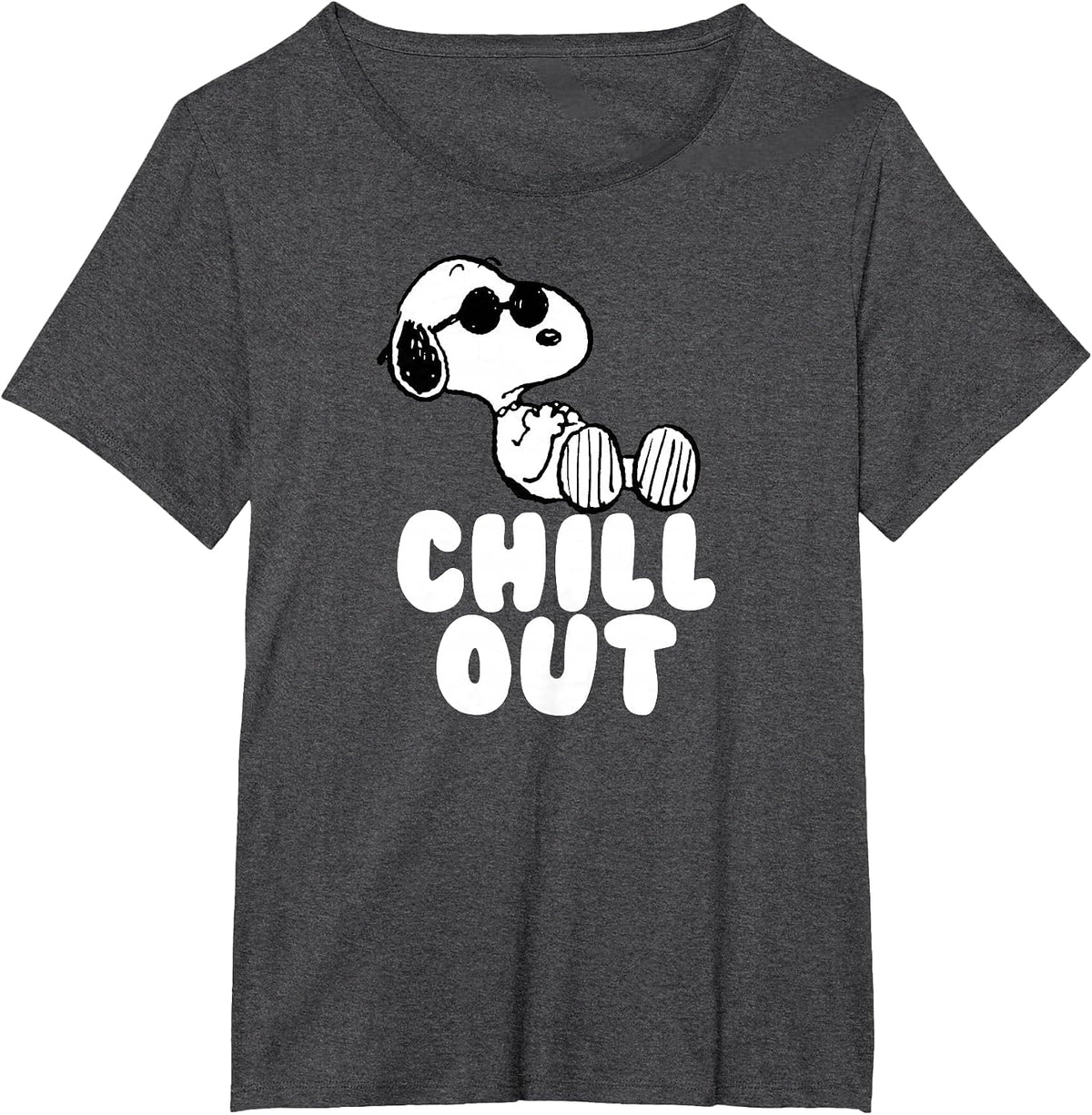 Peanuts Chill Out Snoopy T-Shirt - Dark Heather Grey