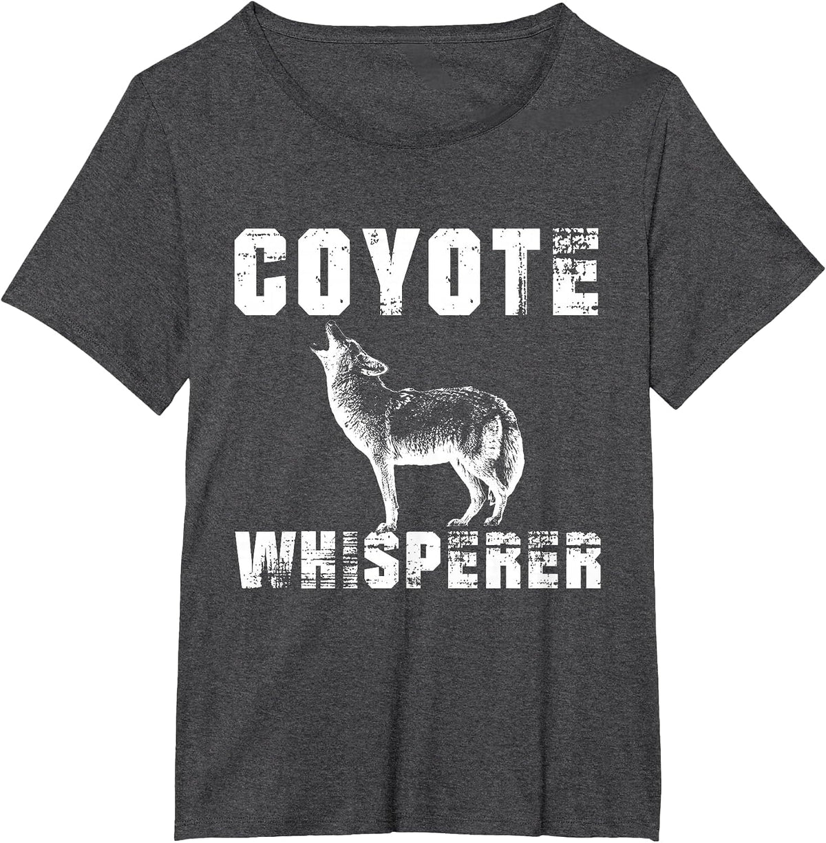 I Love Coyote Whisperer Classic Art Animals Lovers Happily T-Shirt - Dark Heather Grey