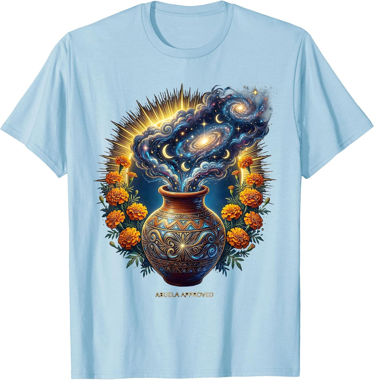Men's Abuela Approved Latina Heritage Design T-Shirt - Baby Blue