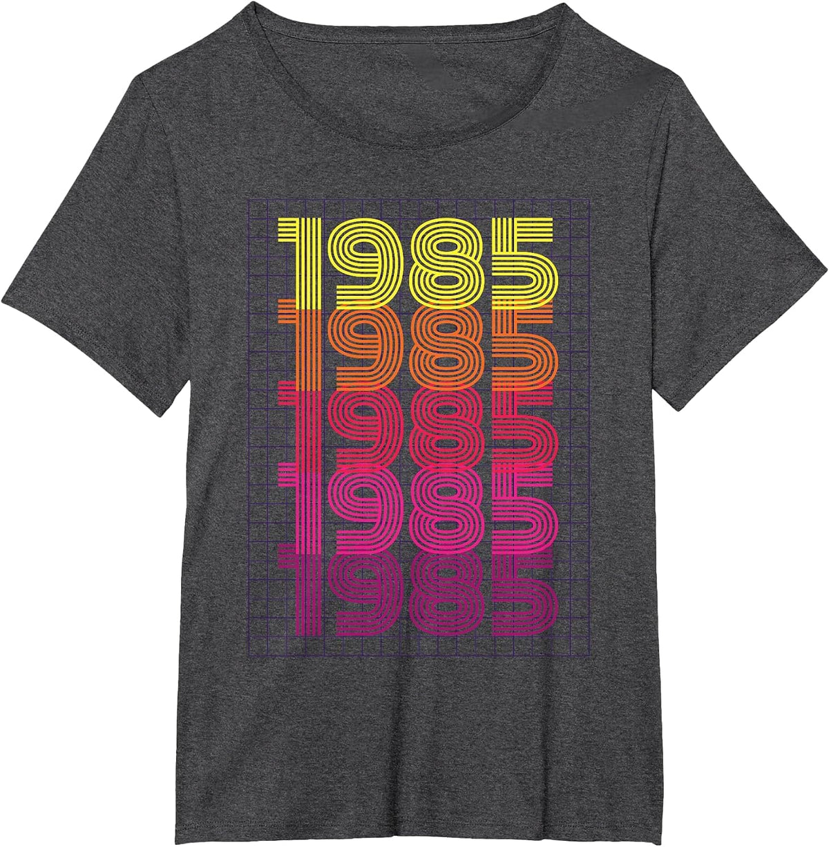 1985 Birthday T-Shirt - Dark Heather Grey