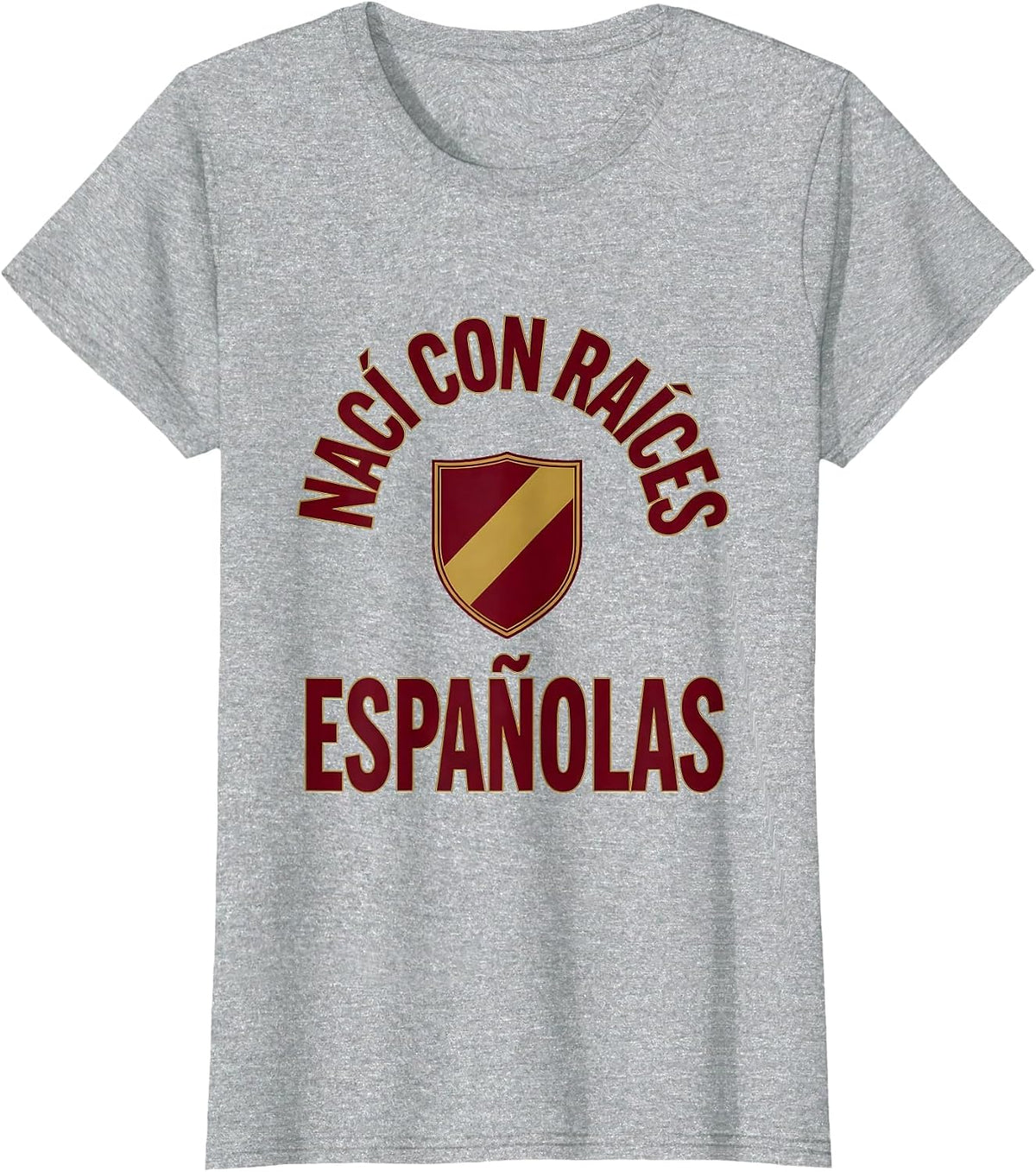 Nací con Raíces Españolas Patriotic Spanish Heritage T-Shirt - Heather Grey