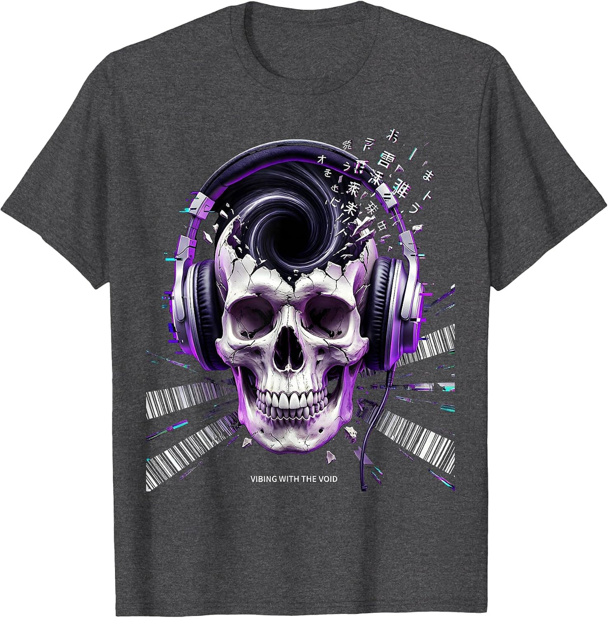 Vibing With the Void Dark Humor Design T-Shirt - Dark Heather Grey