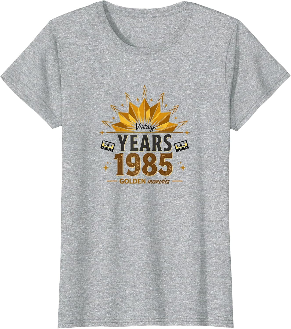 1985 Vintage Years Golden Memories Retro Design T-Shirt - Heather Grey