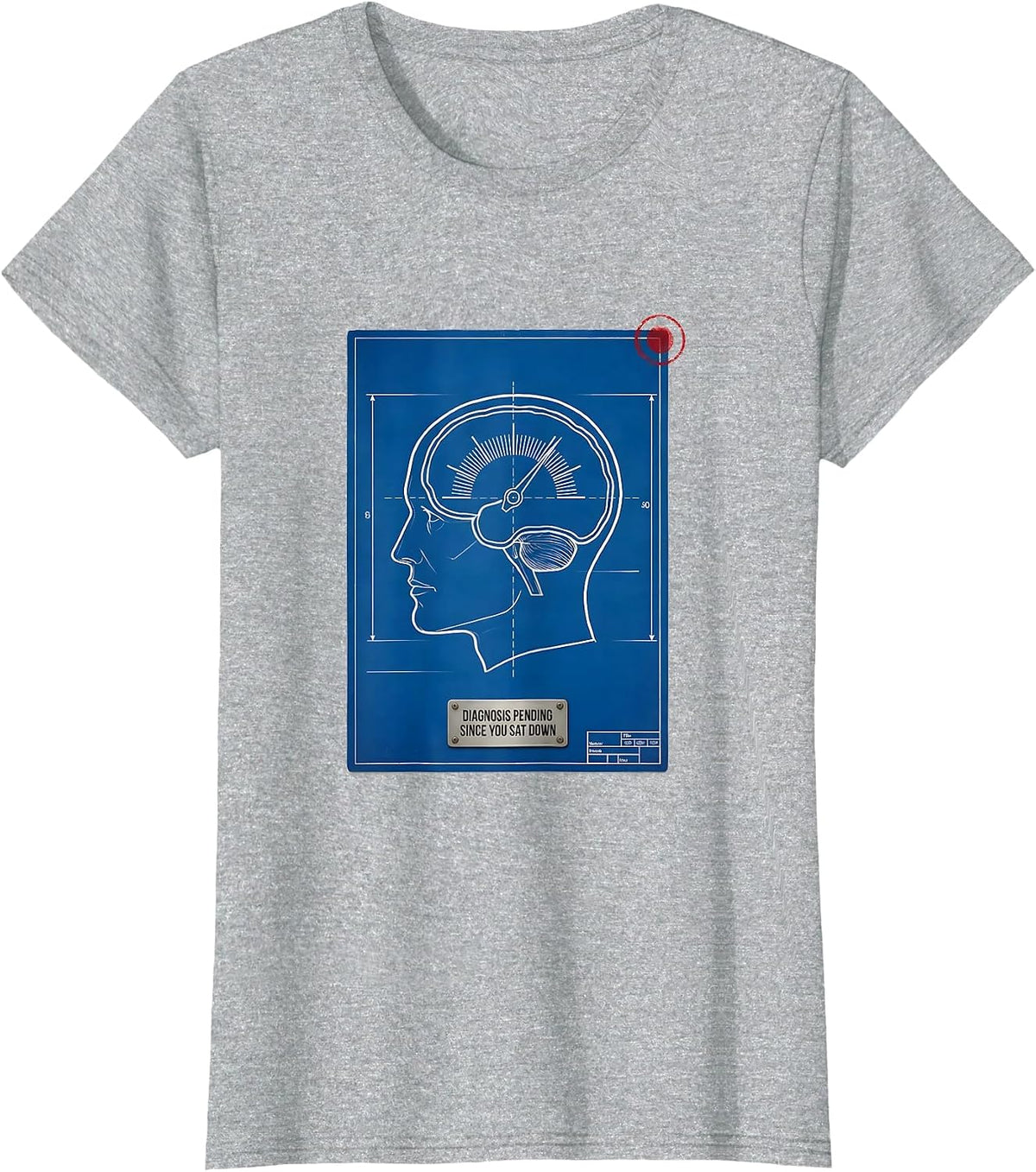 Diagnosis Pending Since You Sat Down Funny Therapist Dark T-Shirt - Heather Grey