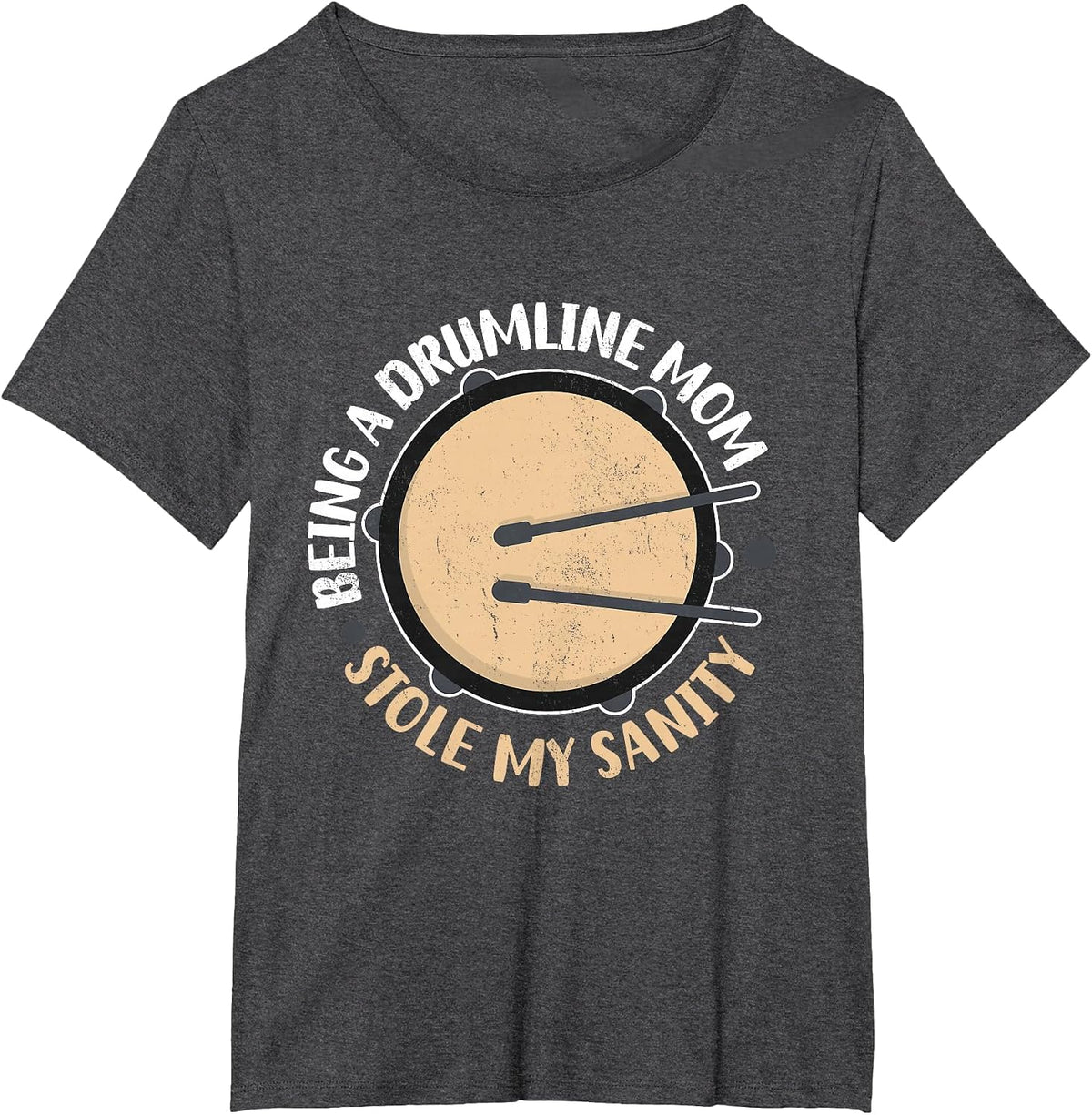 Orchestra Marching Band Stole My Sanity Drumline Mom T-Shirt - Dark Heather Grey
