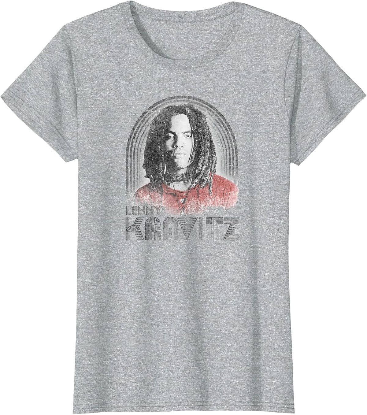 Lenny Kravitz – Retro Lines Logo T-Shirt - Heather Grey