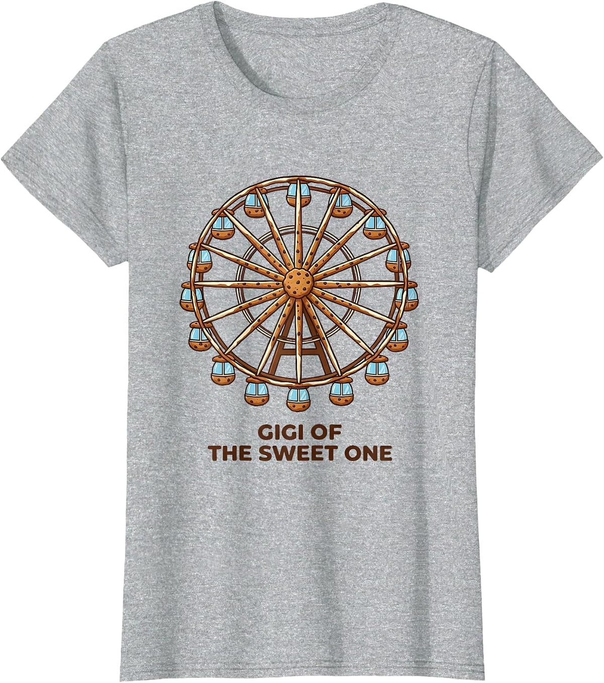 Gigi Of The Sweet One First Birthday Matching Cookies T-Shirt - Heather Grey