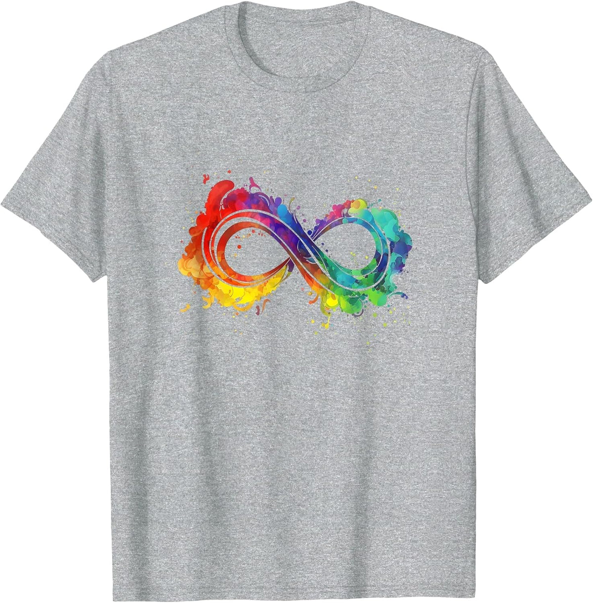 Rainbow Infinity Sign T-Shirt - Heather Grey