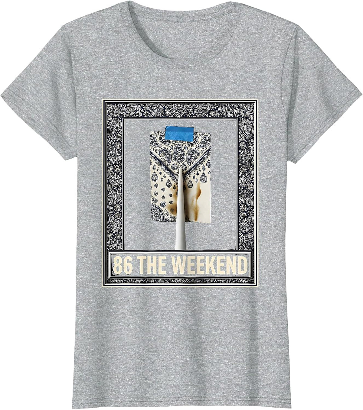 86 The Weekend Funny Chef Line Cook Kitchen Slang Humor T-Shirt - Heather Grey