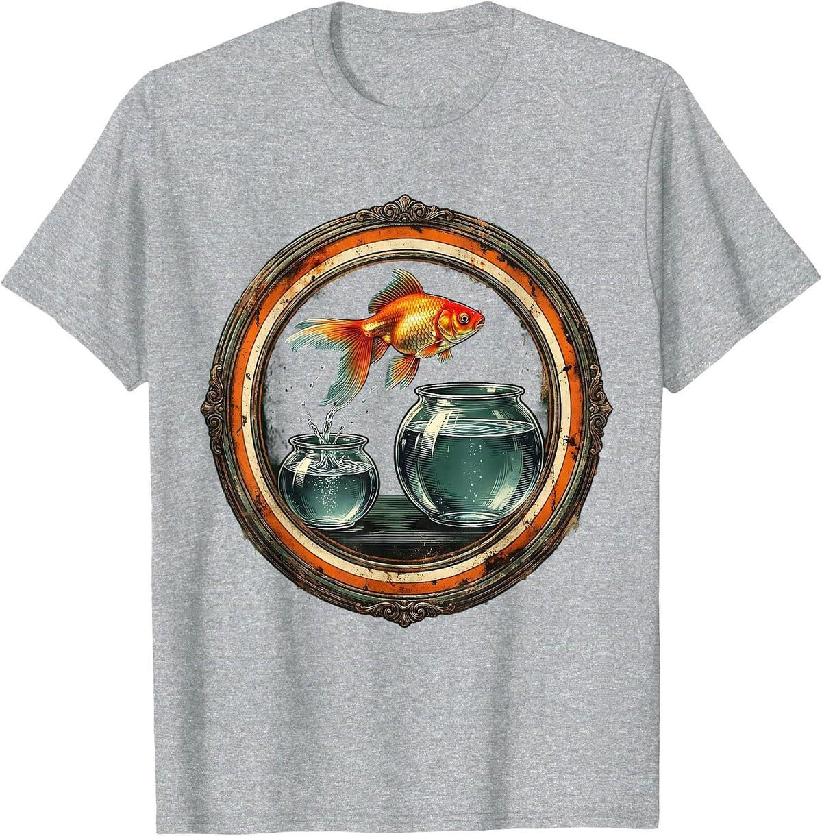 Men's Goldfish Bowl Leap SPED Teacher Gift T-Shirt - Heather Grey