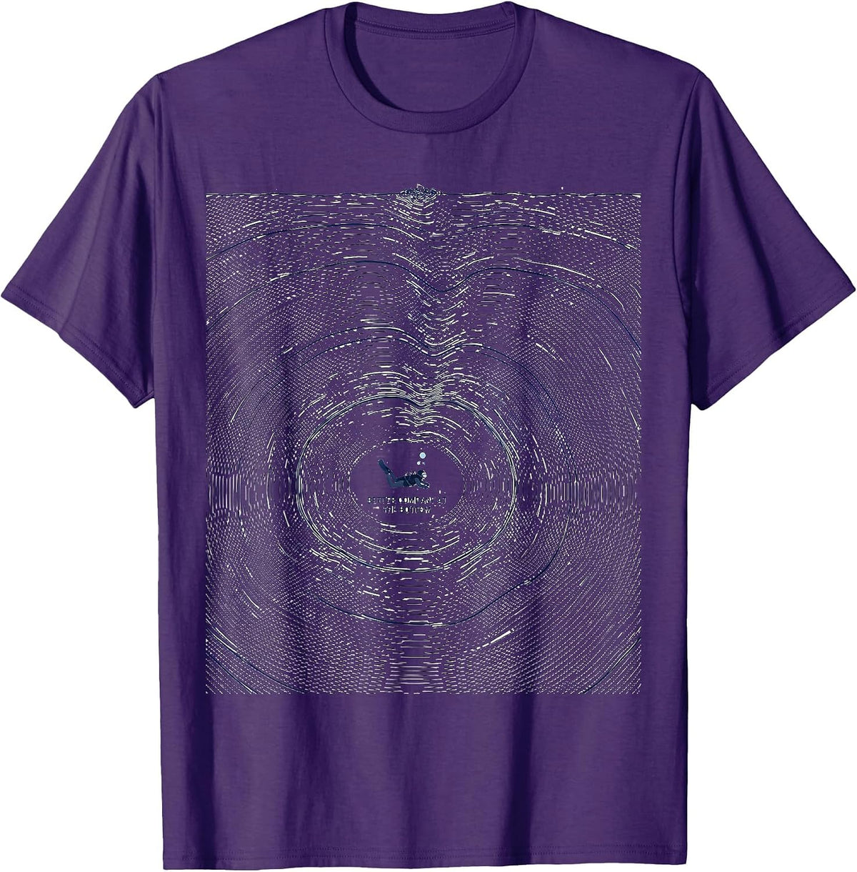 Better Company At The Bottom Funny Scuba Diver Gift T-Shirt - Purple